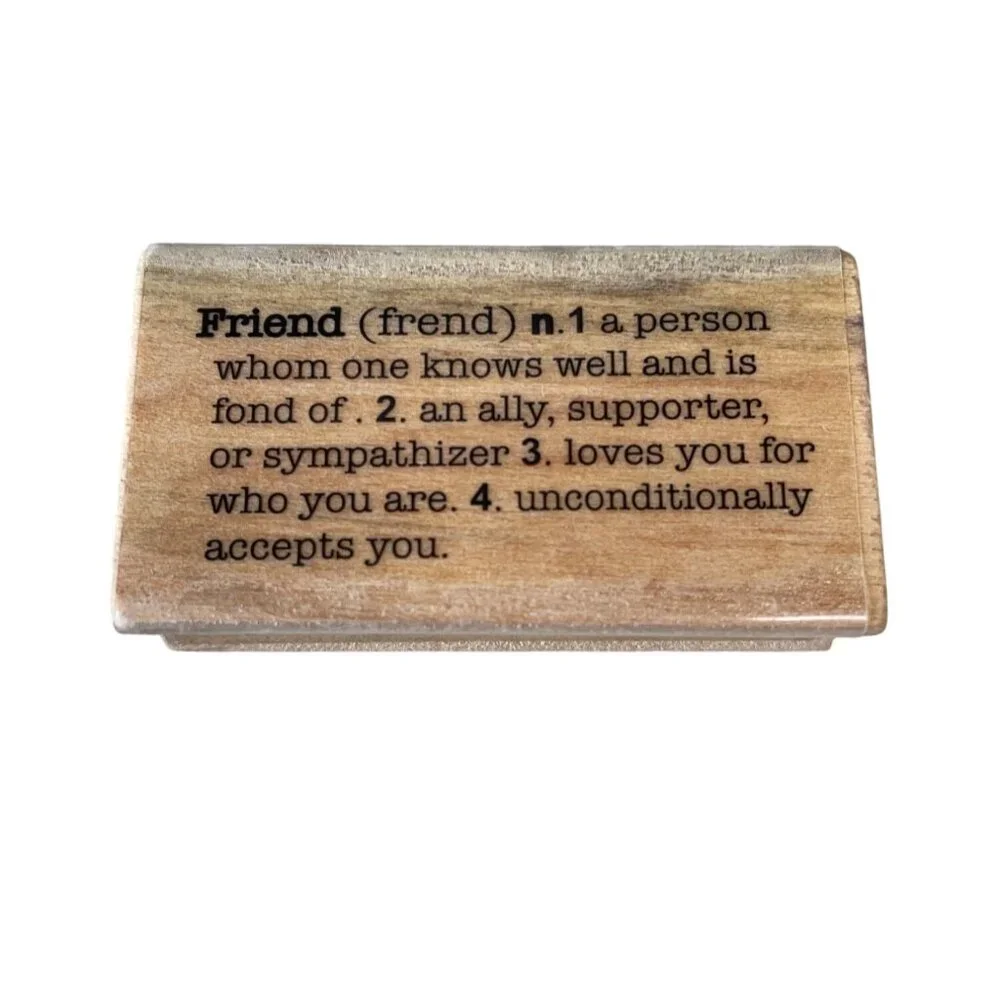 Set Of‎ 3 Mounted Rubber Stamps Live Laugh Love Friendship Sentiments Crafting